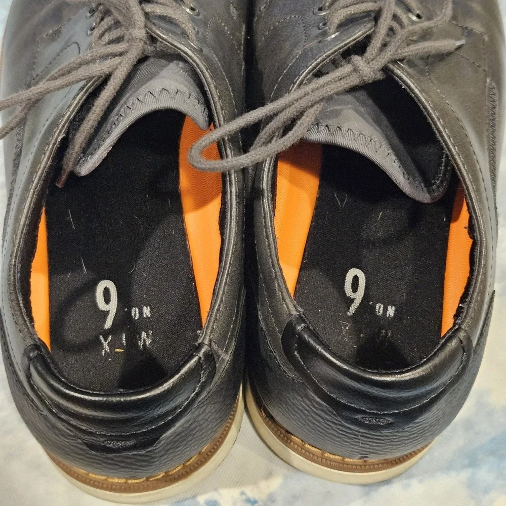 Men's Black Lace Up Dress Shoes Size 11.5 Casual Oxford Comfort Work Office